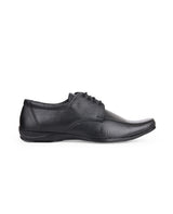 Men's leather black shoes 00826