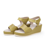 Ladies Heel green sandals 01354