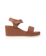 LADIES BROWN HEEL SANDAL 01356