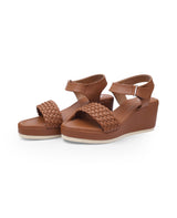 LADIES BROWN HEEL SANDAL 01356