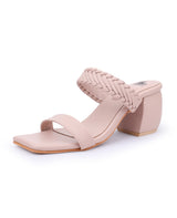 Ladies Heel beige Chappals 01358