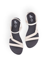 Ladies Flat WHITE Sandals 02788