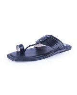 Men's kolhapuri black chappals 03010
