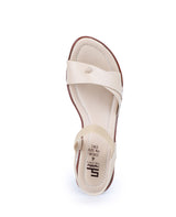 Ladies Heel beige sandals 03536
