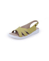 Ladies heel green sandal 04423