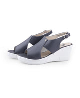 Ladies heel blue sandals 04465