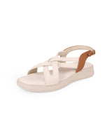 Ladies heel Beige sandals 04485