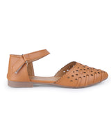 ladies flat brown sandals 04706