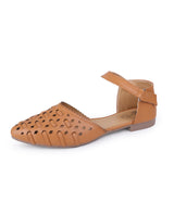 ladies flat brown sandals 04706