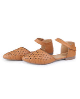 ladies flat brown sandals 04706