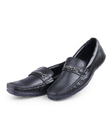 Men's leather loafer black Shoes 05009