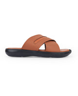 Men's brown chappals 05123