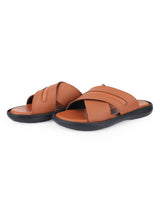 Men's brown chappals 05123