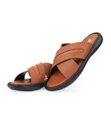 Men's brown chappals 05123