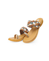 Ladies heel tan chappals 05361