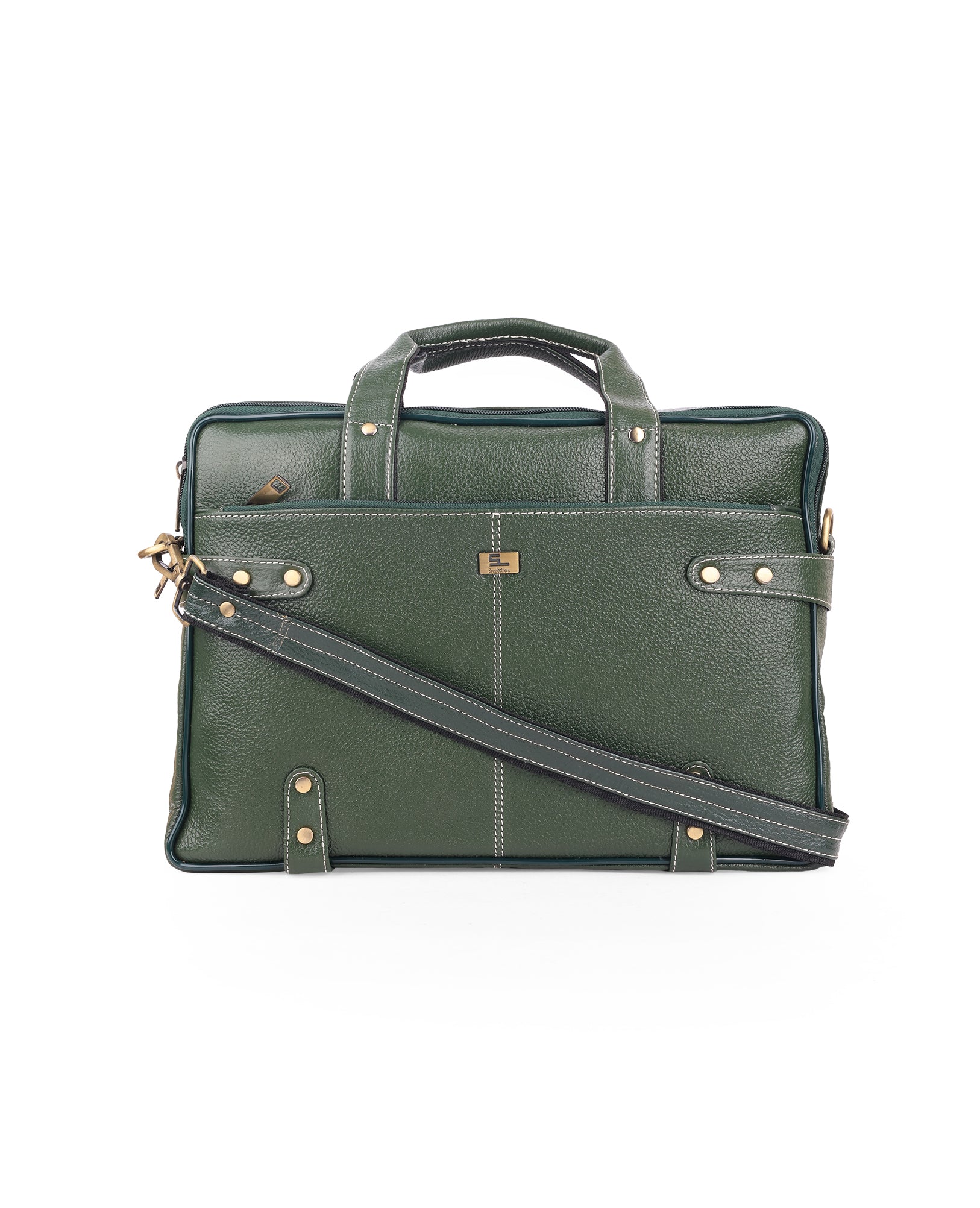 Leather office Portfolio Bag (green) 05420 – Sreeleathers Online