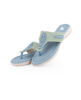 Ladies heel gray slipon chappals 05580