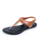 ladies flat brown sandals 05581