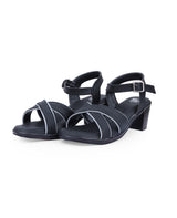 Ladies Heel sandal black 05729