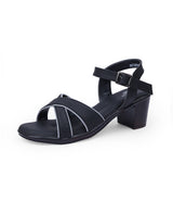 Ladies Heel sandal black 05729