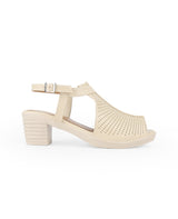 Ladies Heel Beige sandals 05950