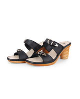 ladies heel partywear black chappals 05952