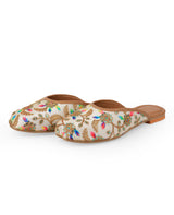 Ladies gold mules 07872