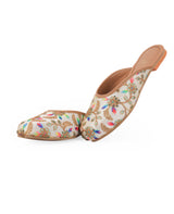 Ladies gold mules 07872