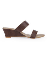 ladies heel chappals Brown 08487