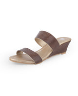 ladies heel chappals Brown 08487