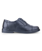 Men's leather black oxford shoes 09485