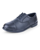 Men's leather black oxford shoes 09485