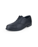Men's leather black oxford shoes 09486