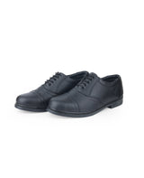 Men's leather black oxford shoes 09486