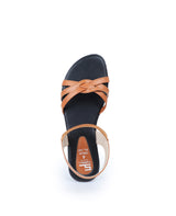ladies flat brown sandals 09628
