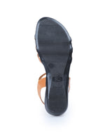 ladies flat brown sandals 09628