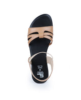 Ladies flat brown sandal 09629