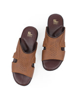 Men's brown chappals 09719