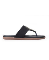 ladies fancy comfort black chappals 100372