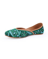 LADIES GREEN JUTTI 100875
