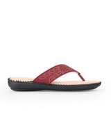 ladies fancy comfort red chappals 100882
