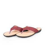 ladies fancy comfort red chappals 100882