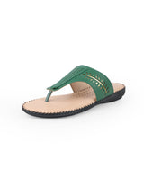 Ladies comfort chappals green 100889