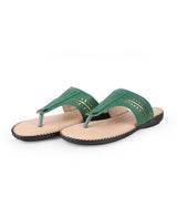 Ladies comfort chappals green 100889