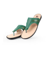 Ladies comfort chappals green 100889