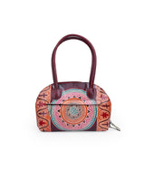 Ladies Shantiniketan handcrafted leather small hand bag 100935