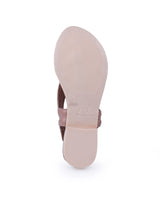 ladies peach flat sandal 10214