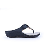 ladies heel comfort black chappals 102557