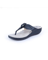 ladies heel comfort black chappals 102557