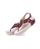Ladies heel brown sandals 102567